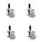 Service Caster 3'' Nylon Swivel 1-1/8'' Expanding Stem Caster Set with Brake, 4PK SCC-EX20S314-NYS-TLB-118-4 - alternate 1